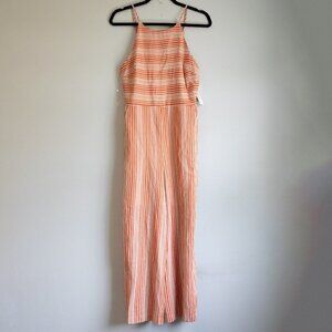 &Merci orange and cream jumpsuit NWT-M